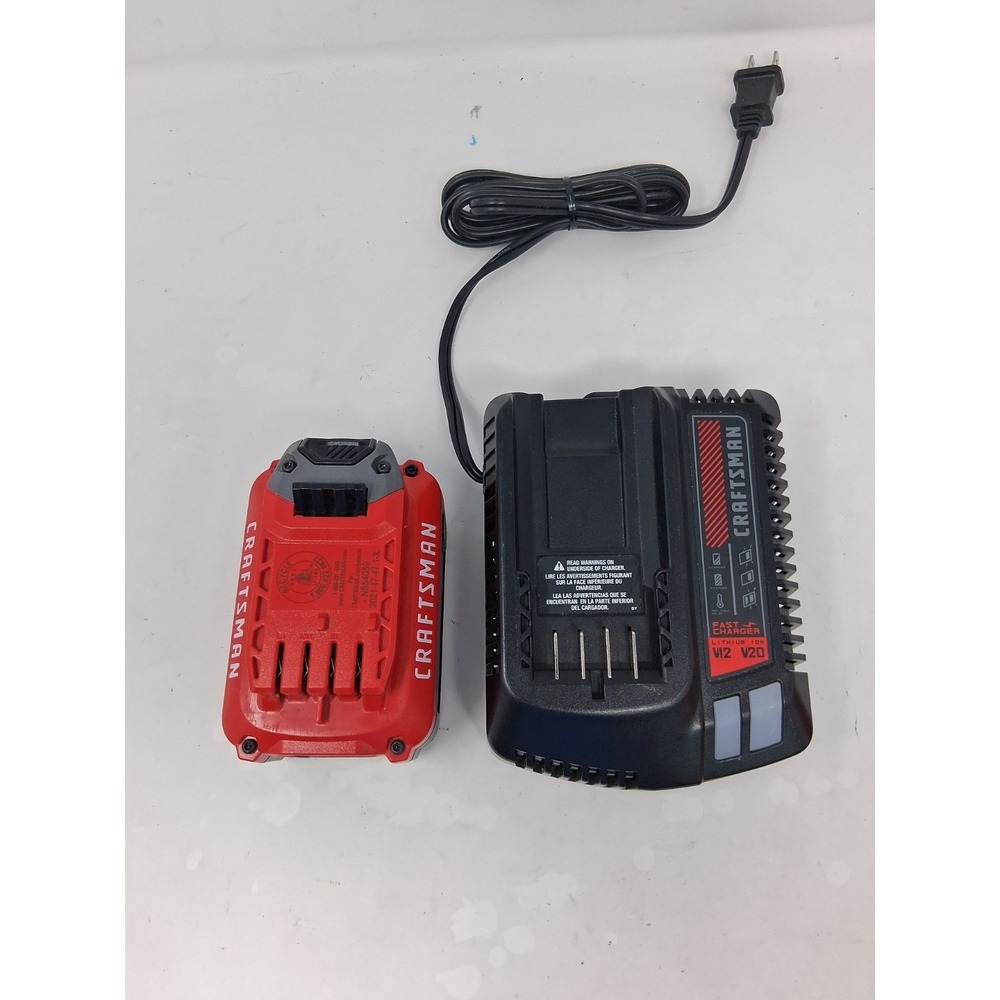 Craftsman CMCB204 V20 Lithium Ion Battery 4.0 Ah TESTED With Charger. J